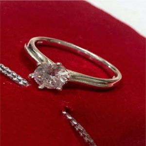 Anillo Compromiso en Plata Talla 8